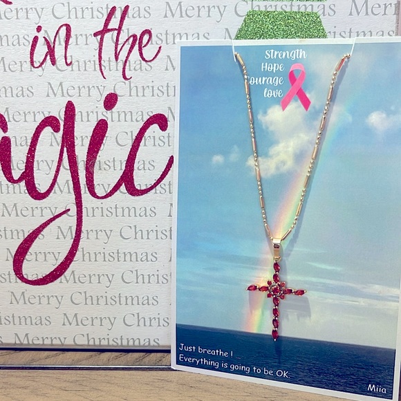 Cross Rhinestone necklace - Picture 1 of 3